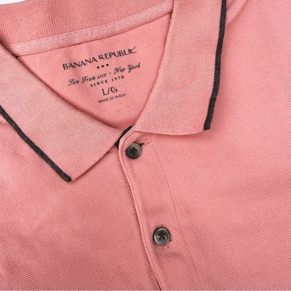 Banana Republic Men’s Salmon Pink Polo Shirt